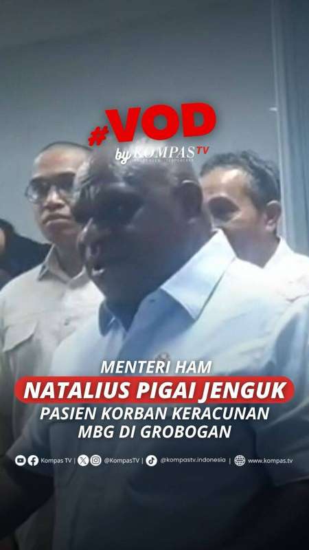MENTERI HAM NATALIUS PIGAI JENGUK PASIEN KORBAN KERACUNAN MBG DI GROBOGAN