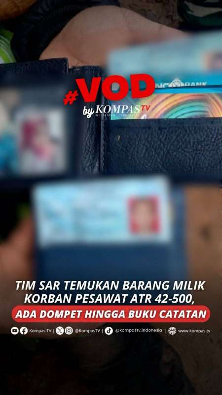 TIM SAR TEMUKAN BARANG MILIK KORBAN PESAWAT ATR 42-500, ADA DOMPET HINGGA BUKU CATATAN