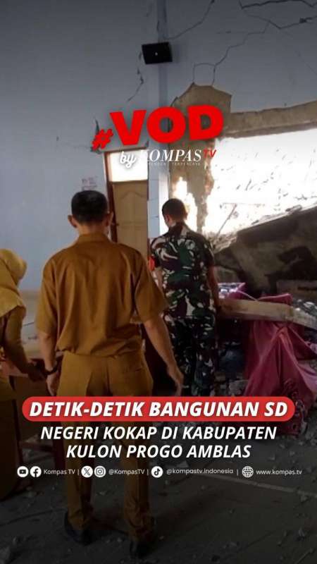 DETIK-DETIK BANGUNAN SD NEGERI KOKAP DI KABUPATEN KULON PROGO AMBLAS
