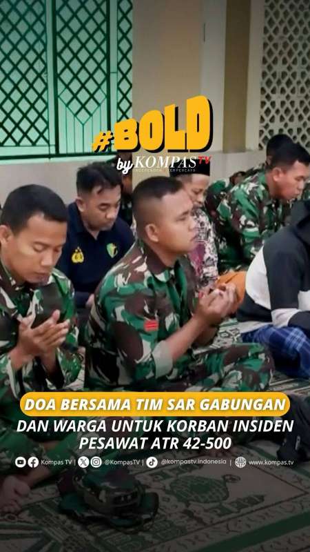 DOA BERSAMA TIM SAR GABUNGAN DAN WARGA UNTUK KORBAN INSIDEN PESAWAT ATR 42-500