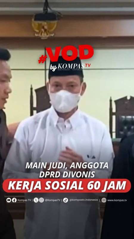 Main Judi, Anggota DPRD Kudus Divonis Kerja Sosial 60 Jam