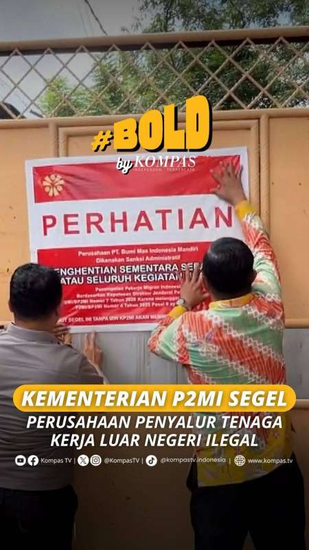 KEMENTERIAN P2MI SEGEL PERUSAHAAN PENYALUR TENAGA KERJA LUAR NEGERI ILEGAL