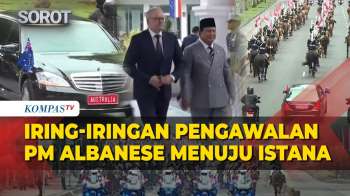 Iring-iringan Pengawalan PM Australia Anthony Albanese Menuju Istana Merdeka, Jakarta