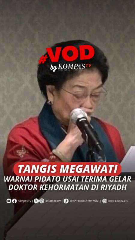 TANGIS MEGAWATI WARNAI PIDATO USAI TERIMA GELAR DOKTOR KEHORMATAN