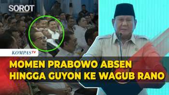 Momen Presiden Prabowo Subianto Guyon Ke Wagub Rano Karno Saat Absen Di Peresmian SPPG