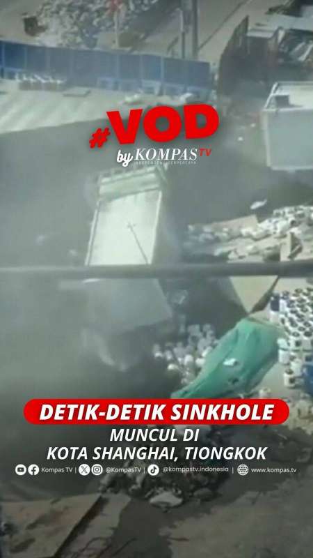 DETIK-DETIK SINKHOLE MUNCUL DI KOTA SHANGHAI, TIONGKOK