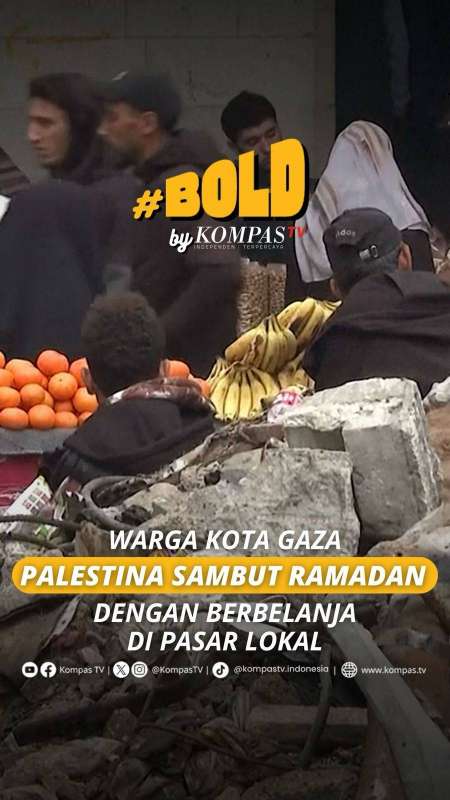 WARGA KOTA GAZA PALESTINA SAMBUT RAMADAN DENGAN BERBELANJA DI PASAR LOKAL
