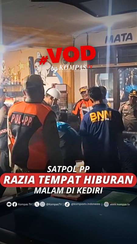 Satpol PP Razia Tempat Hiburan Malam Di Kediri