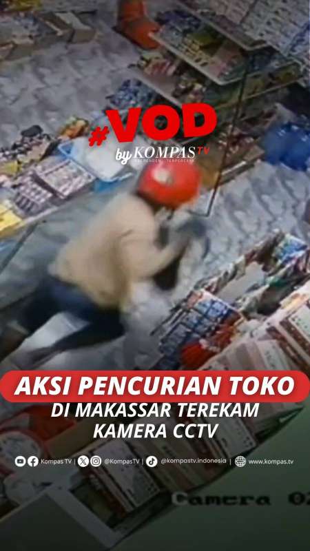 Aksi Pencurian Toko Di Makassar Terekam Kamera CCTV