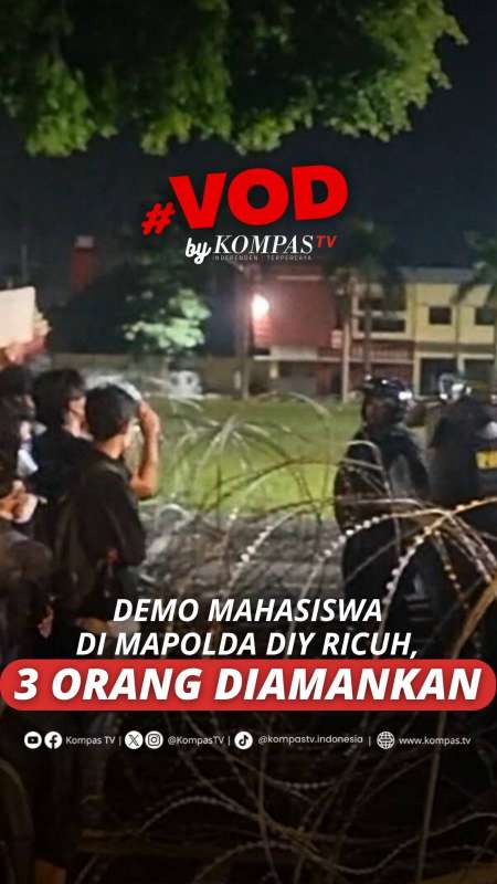 Demo Mahasiswa Di Mapolda DIY Ricuh, 3 Orang Diamankan