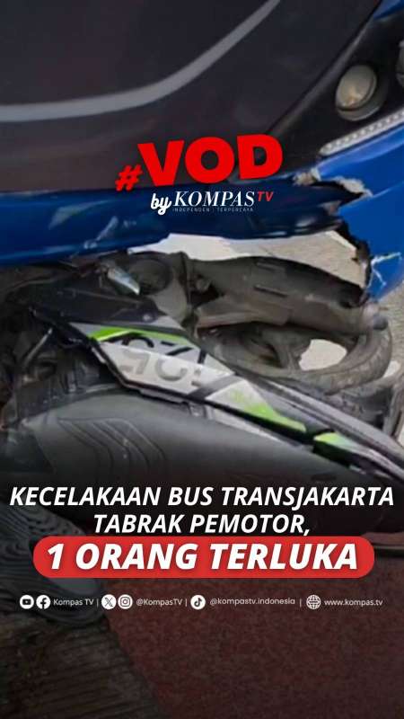Kecelakaan Bus Transjakarta Tabrak Pemotor, 1 Orang Terluka