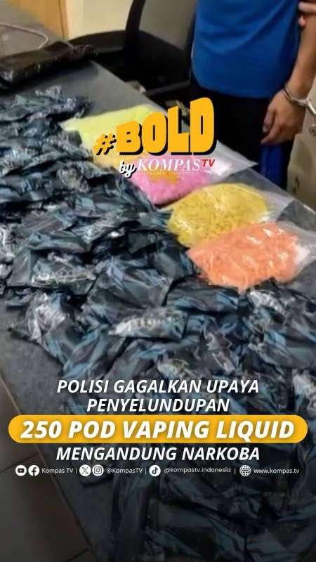 POLISI GAGALKAN UPAYA PENYELUNDUPAN 250 POD VAPING LIQUID MENGANDUNG NARKOBA