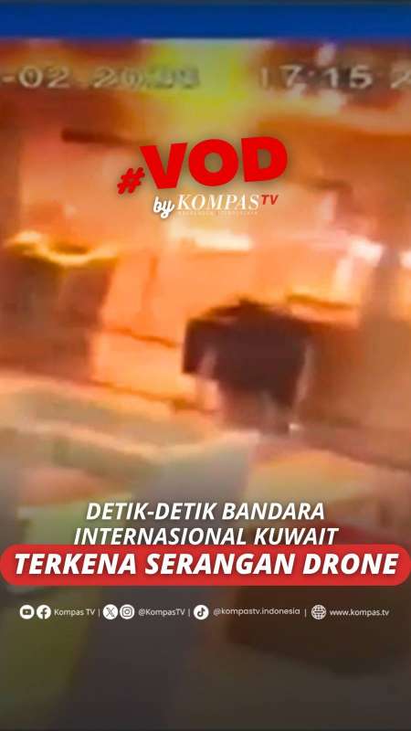 DETIK-DETIK BANDARA INTERNASIONAL KUWAIT TERKENA SERANGAN DRONE 