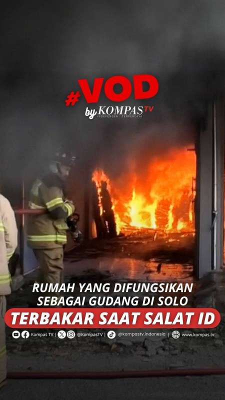 RUMAH YANG DIFUNGSIKAN SEBAGAI GUDANG DI SOLO TERBAKAR SAAT SALAT ID