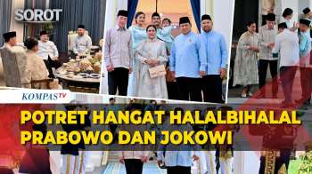 Momen Jokowi & Iriana Hadiri Open House Prabowo di Istana, Kaesang-Erina Dampingi