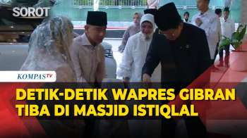 Detik-Detik Wapres Gibran Sekeluarga Tiba Di Masjid Istiqlal Disambut Menag Nasaruddin