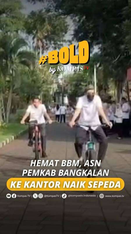 HEMAT BBM, ASN PEMKAB BANGKALAN KE KANTOR NAIK SEPEDA
