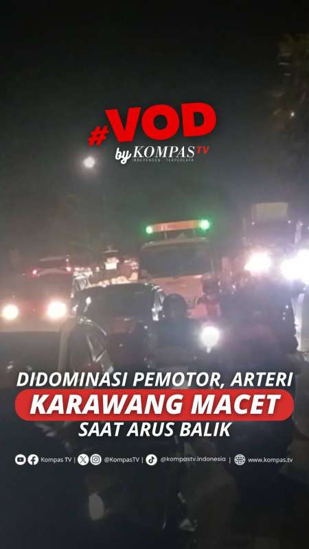 Didominasi Pemotor, Arteri Karawang Macet Saat Arus Balik (28/3)