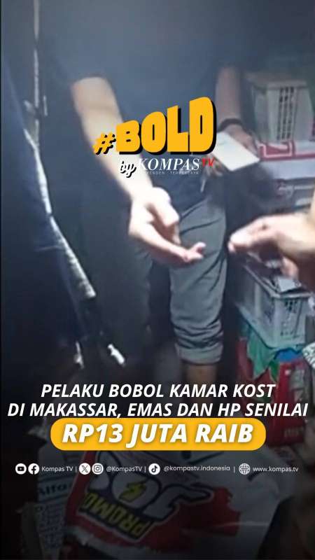 PELAKU BOBOL KAMAR KOST DI MAKASSAR, EMAS DAN HP SENILAI RP13 JUTA RAIB