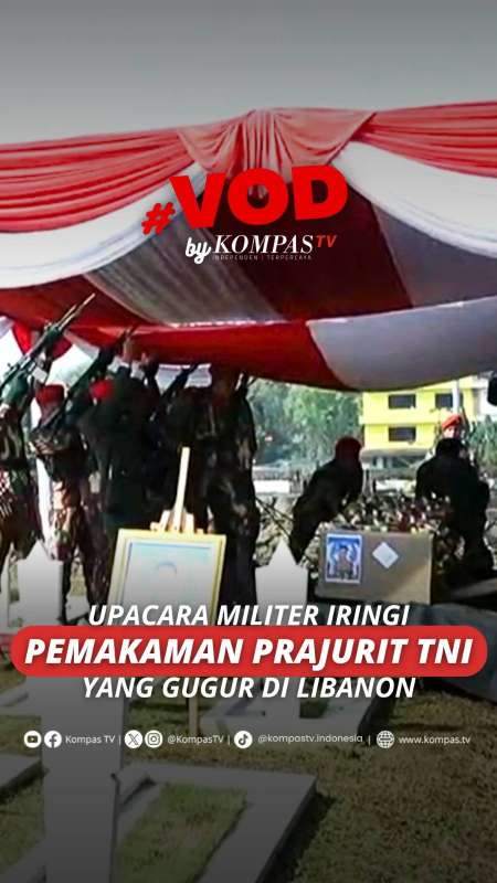 UPACARA MILITER IRINGI PEMAKAMAN PRAJURIT TNI YANG GUGUR DI LIBANON