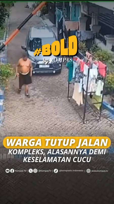 WARGA TUTUP JALAN KOMPLEKS, ALASANNYA DEMI KESELAMATAN CUCU
