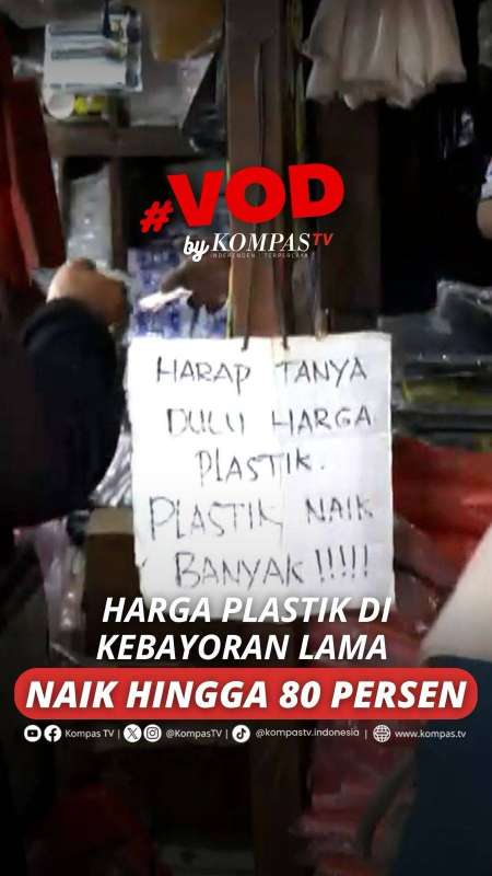 HARGA PLASTIK DI KEBAYORAN LAMA NAIK HINGGA 80 PERSEN
