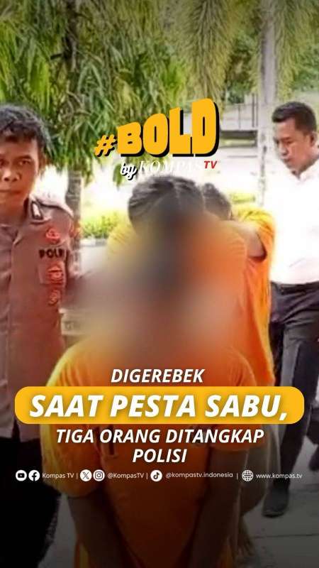 DIGEREBEK SAAT PESTA SABU, TIGA ORANG DITANGKAP POLISI