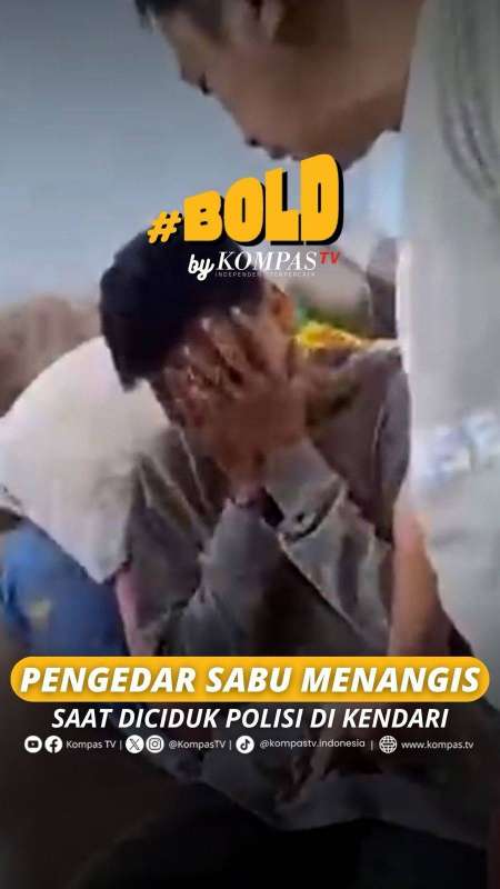 PENGEDAR SABU MENANGIS SAAT DICIDUK POLISI DI KENDARI