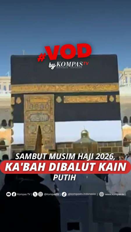 Sambut Musim Haji 2026, Ka'bah Dibalut Kain Putih