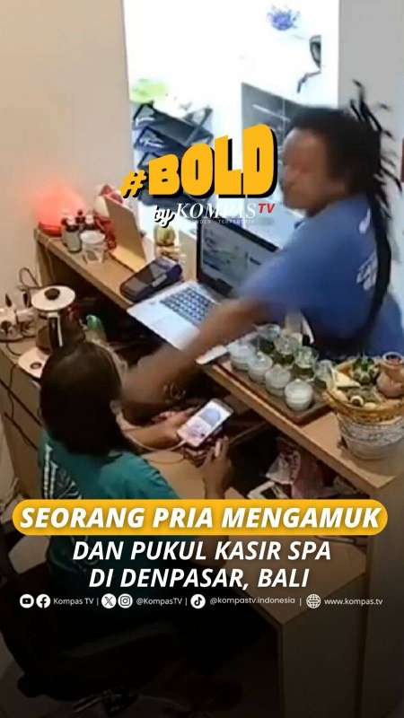 SEORANG PRIA MENGAMUK DAN PUKUL KASIR SPA DI DENPASAR, BALI 