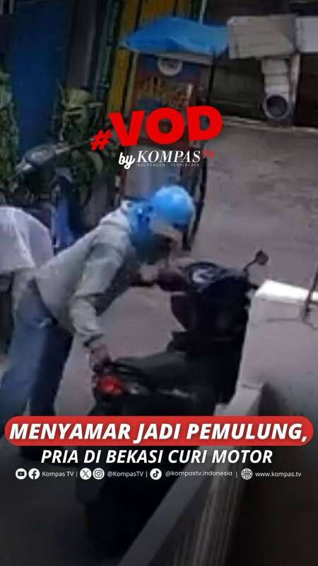 MENYAMAR JADI PEMULUNG, PRIA DI BEKASI CURI MOTOR 