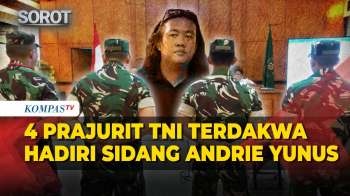 [FULL] 4 Prajurit TNI Terdakwa Penyiraman Air Keras Andrie Yunus Hadiri Sidang Perdana