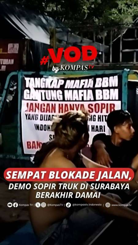 SEMPAT BLOKADE JALAN, DEMO SOPIR TRUK DI SURABAYA BERAKHIR DAMAI 