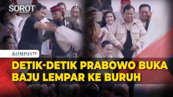 Detik-Detik Prabowo Buka-Lempar Baju Hingga Salami Buruh Usai Pidato Di May Day 2026