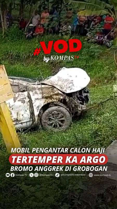 MOBIL PENGANTAR CALON HAJI TERTEMPER KA ARGO BROMO ANGGREK DI GROBOGAN 