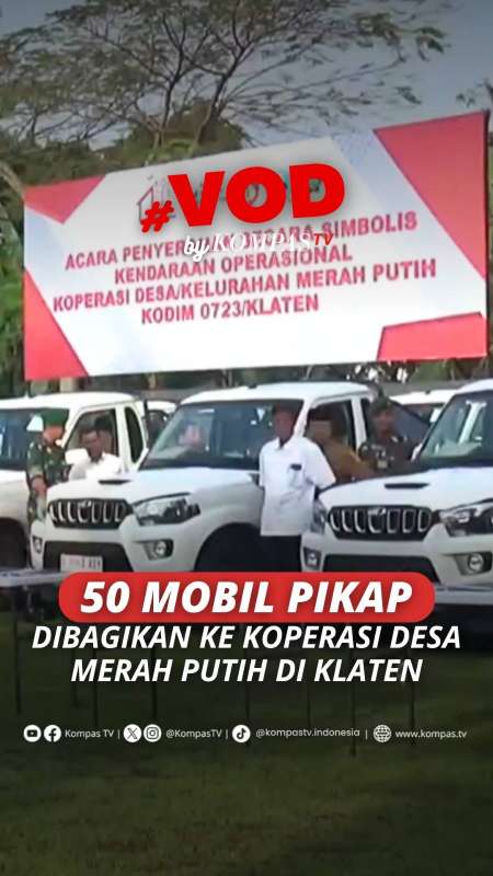 50 MOBIL PIKAP DIBAGIKAN KE KOPERASI DESA MERAH PUTIH DI KLATEN