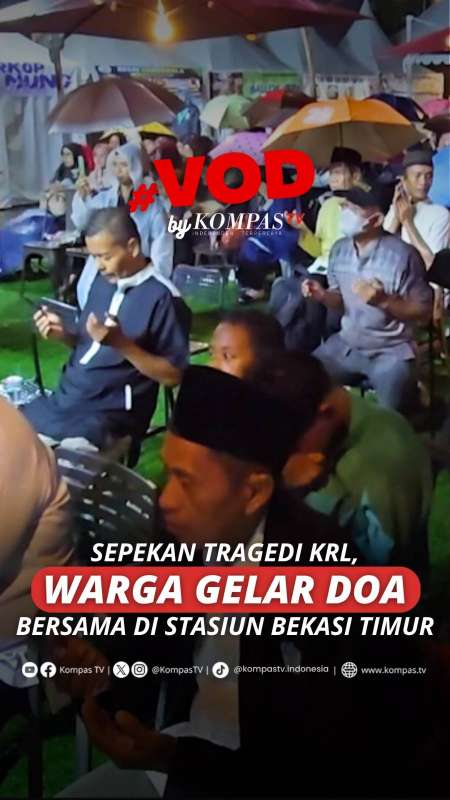SEPEKAN TRAGEDI KRL, WARGA GELA DOA BERSAMA DI STASIUN BEKASI TIMUR