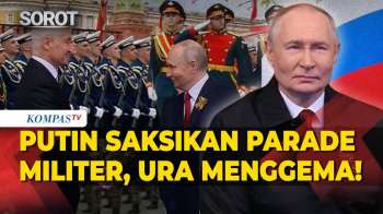 Momen Presiden Putin Saksikan Parade Militer, Inspeksi Pasukan hingga Ura Menggema!