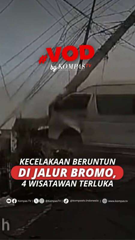 KECELAKAAN BERUNTUN DI JALUR BROMO, 4 WISATAWAN TERLUKA