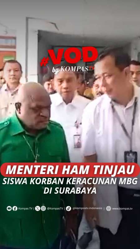 Menteri HAM Tinjau Siswa Korban Keracunan MBG Di Surabaya