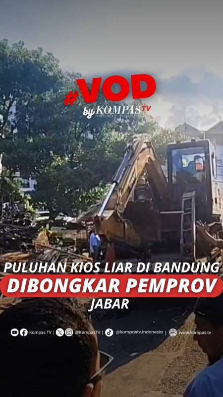 Puluhan Kios Liar Di Bandung Dibongkar Pemprov Jabar