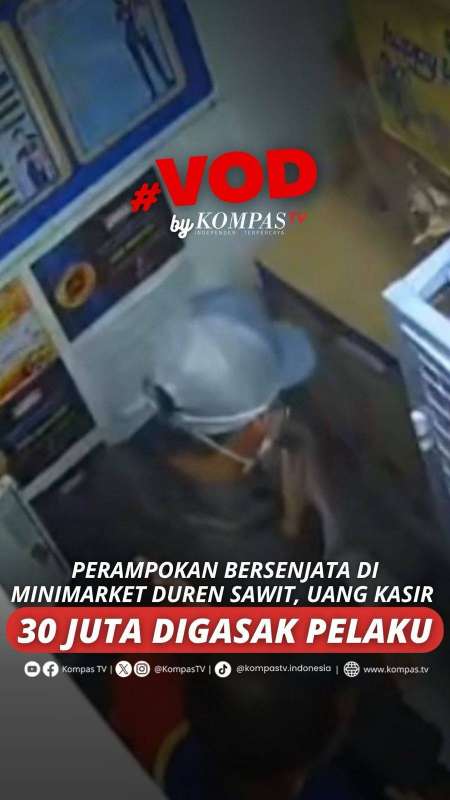PERAMPOKAN BERSENJATA DI MINIMARKET DUREN SAWIT, UANG KASIR 30 JUTA DIGASAK PELAKU