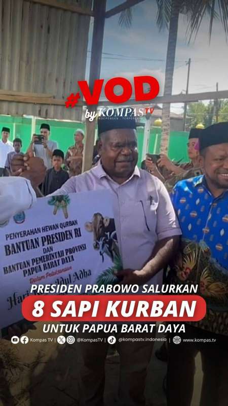 PRESIDEN PRABOWO SALURKAN 8 SAPI KURBAN UNTUK PAPUA BARAT DAYA 