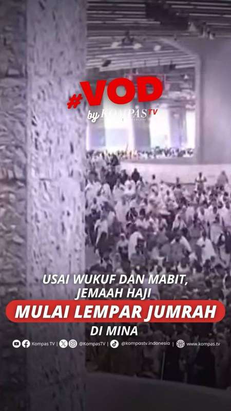 USAI WUKUF DAN MABIT, JEMAAH HAJI MULAI LEMPAR JUMRAH DI MINA 