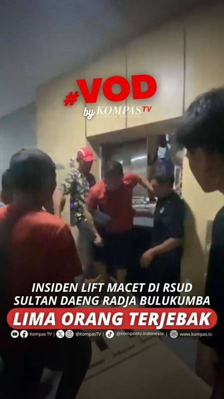 INSIDEN LIFT MACET DI RSUD SULTAN DAENG RADJA BULUKUMBA, LIMA ORANG TERJEBAK 