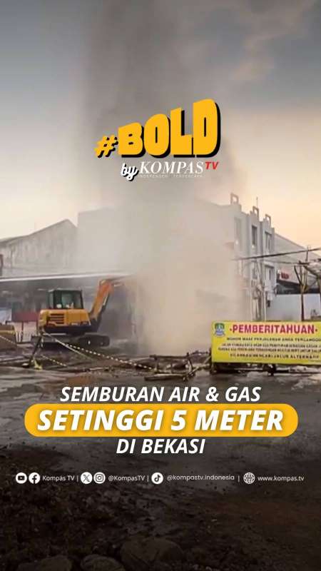 SEMBURAN AIR DAN GAS SETINGGI 5 METER DI BEKASI