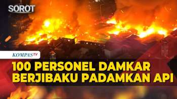 [LIVE] Kebakaran Hebat di Kemayoran, 100 Personel Damkar Berjibaku Padamkan Api!