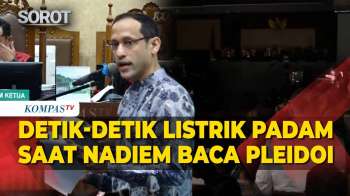 Detik-Detik Listrik Padam Saat Nadiem Bacakan Pleidoi Di Sidang Kasus Chromebook