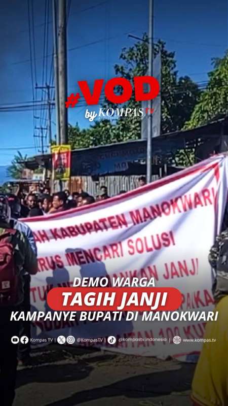 DEMO WARGA TAGIH JANI KAMPANYE BUPATI DI MANOKWARI