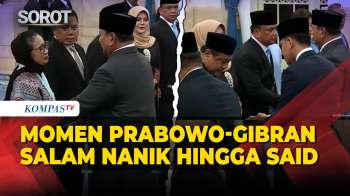 Nanik Terharu! Momen Prabowo dan Gibran Salami Kepala BGN hingga Said Iqbal usai Pelantikan